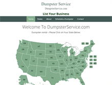 Tablet Screenshot of dumpsterservice.com